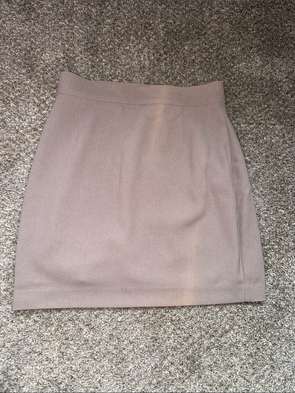Expressions Taupe Straight Mini Skirt